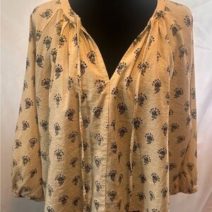 A New Day Beige Floral Blouse